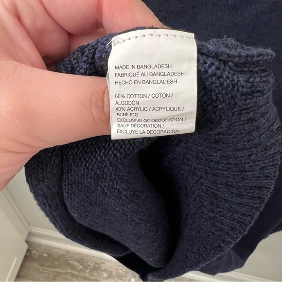 Izod men’s tall essential cowl shawl neck button sweater navy | 2XL, 2TG - Picture 7 of 11